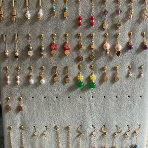 Gold and silver plated Drop Earrings - different stones -